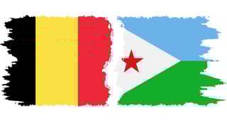 Djibouti and Belgium Flag Together