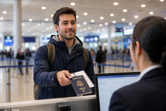 An American National At Immigration Check