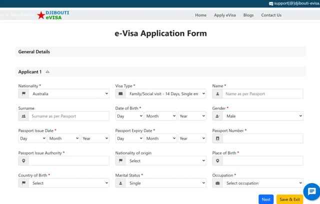 Apply For A Djibouti Family Or Social Visit Evisa