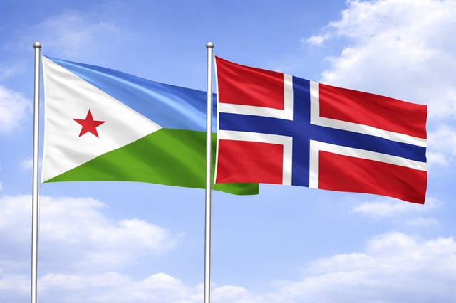 Djibouti and Bouvet Island Flag Together