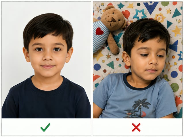 Correct And Incorrect Child Photo