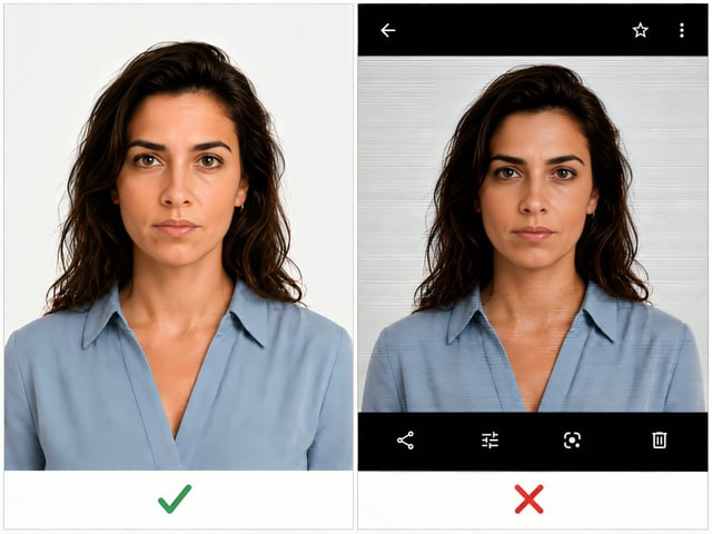 Correct Photo Versus Screenshot Image