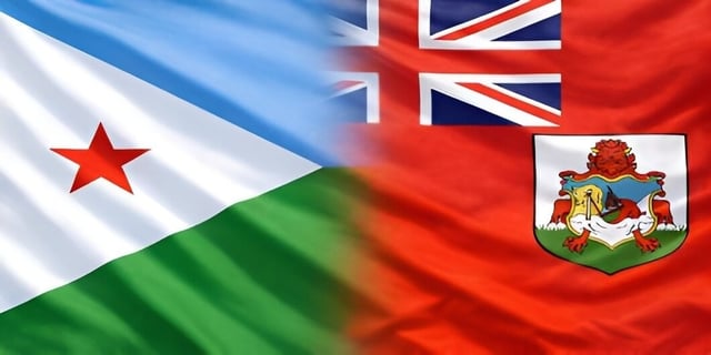 Djibouti and Bermuda flags together