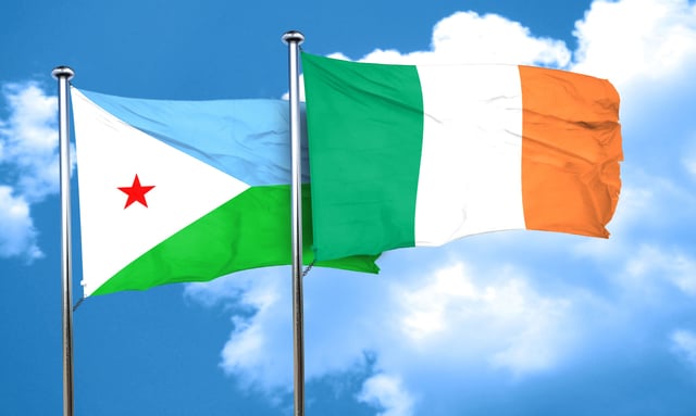 Djibouti Flag With Ireland Flag
