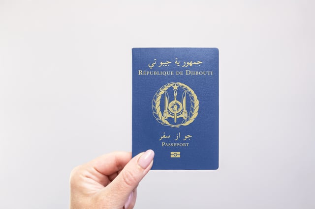 Djibouti Passport Held In Hand