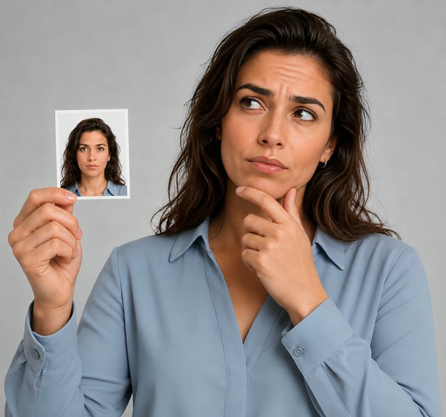 Female Applicant Holding Id Photo