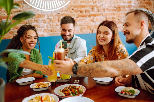 Friends enjoying drinks in cafe Friends enjoying drinks in cafe