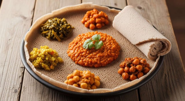 Injera, traditional dish of Djibouti