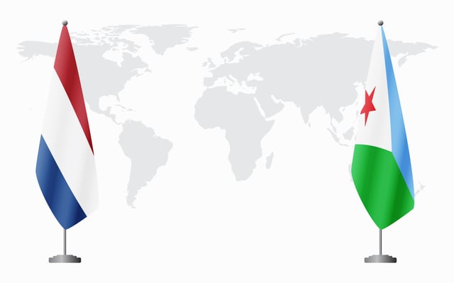Netherlands And Djibouti Flags