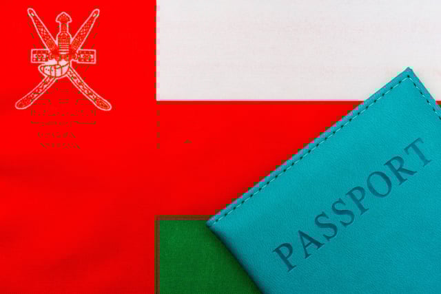 On The Flag Of Oman Is A Passport