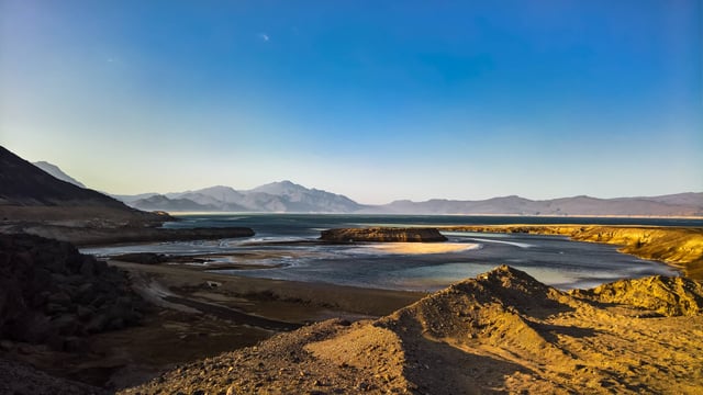 Panorama Of Crater Salt Lake Assal Djibouti