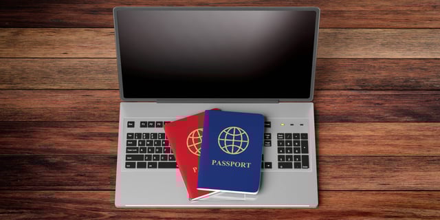 Passports And Laptop