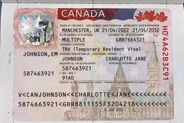 Sample Visa Authorisation for Next Destination
