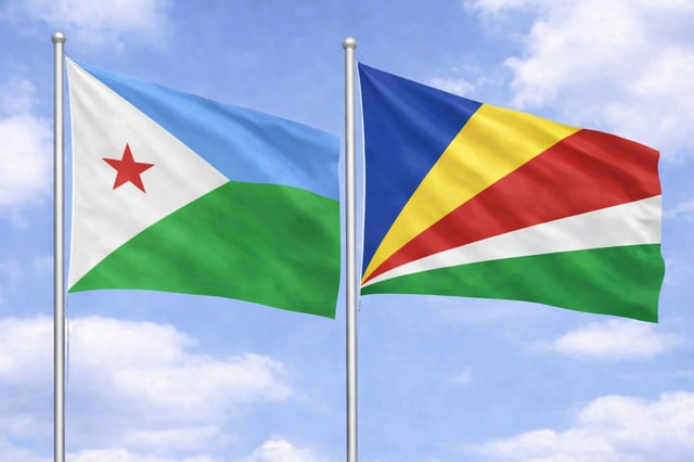 Seychelles Djibouti Flag