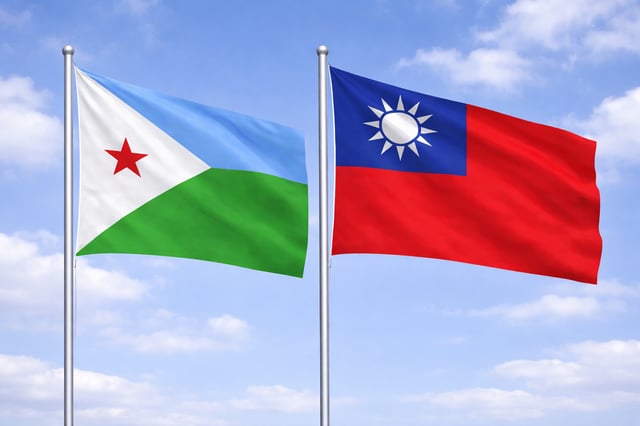 Djibouti  Taiwan Flag