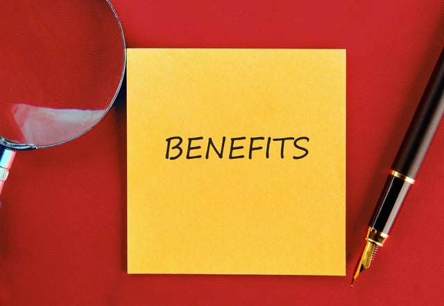 The Concept Word Benefits Business Concept