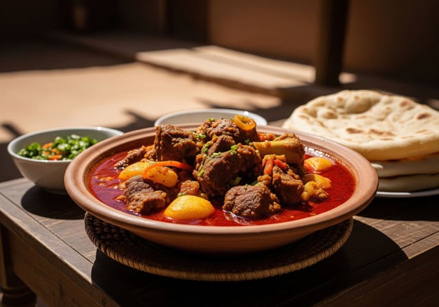 Traditional Djiboutian Skudahkharis A Hearty Lamb Stew With Potatoes