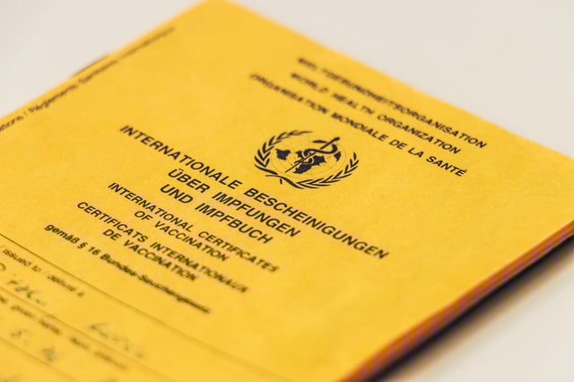 Vaccination Card Yellow Card