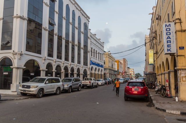 View Of A Street In The European Quarter In Djibouti