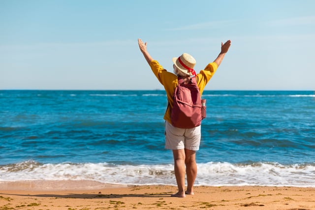 Woman enjoying beach in Djibouti