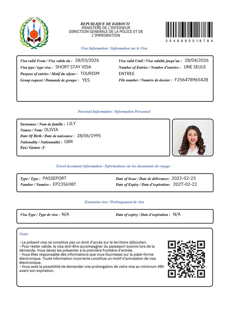 Sample Image Of Djibouti Tourist eVisa