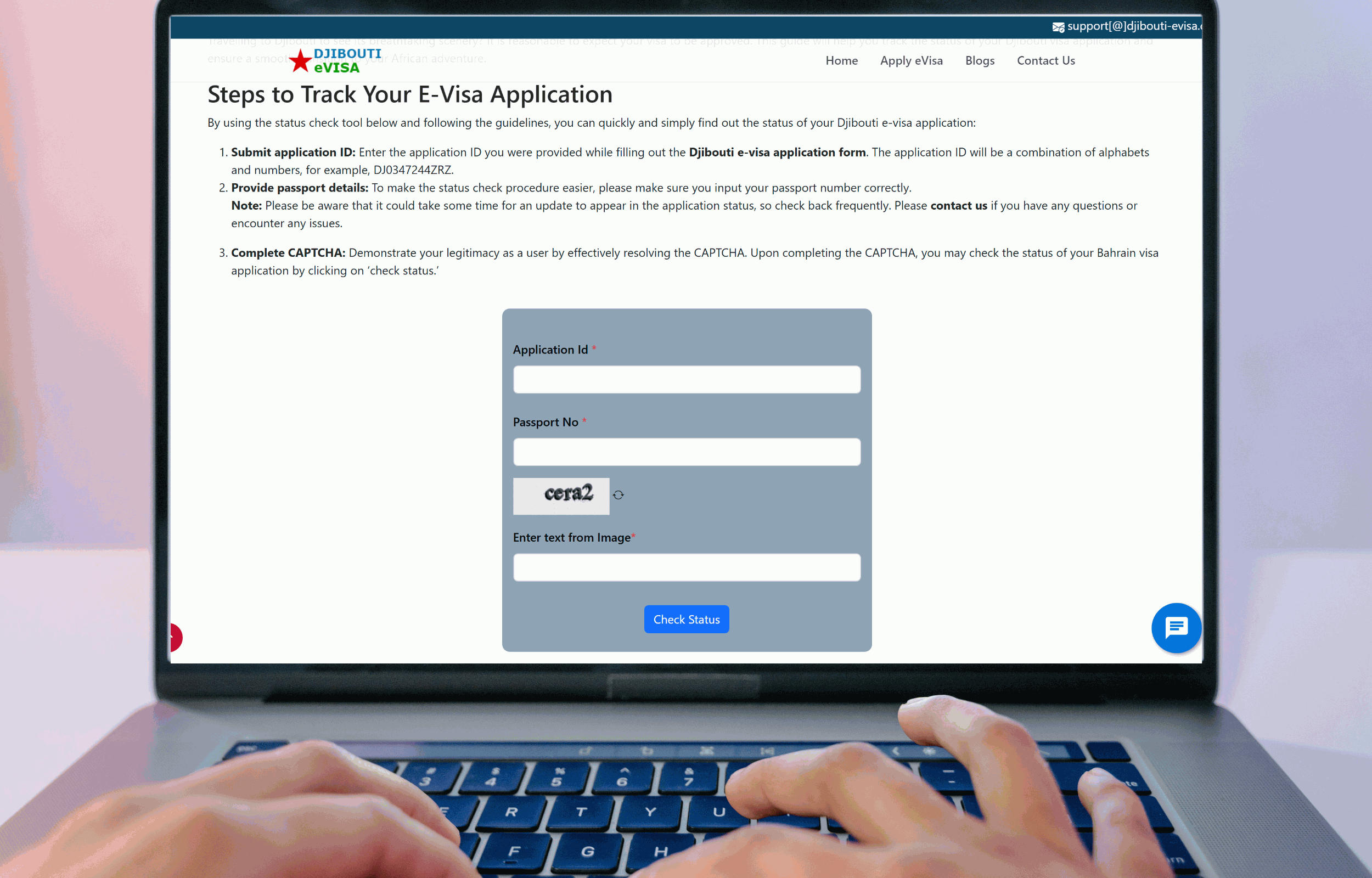 How can I track my Djibouti e-visa application?
