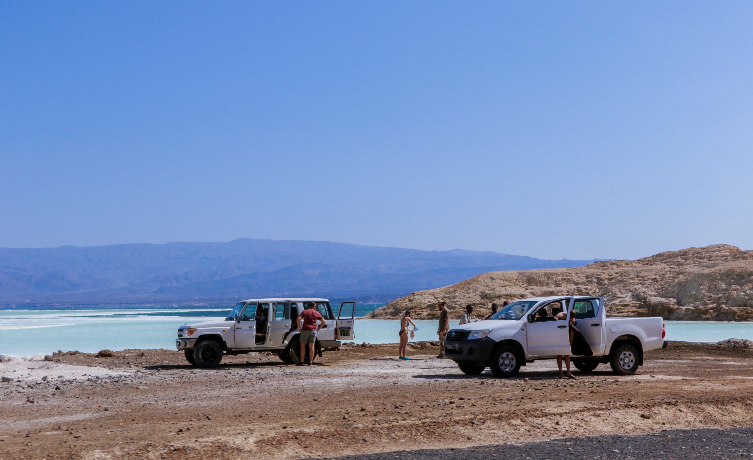 Road Way To The Lake Assal Djibouti