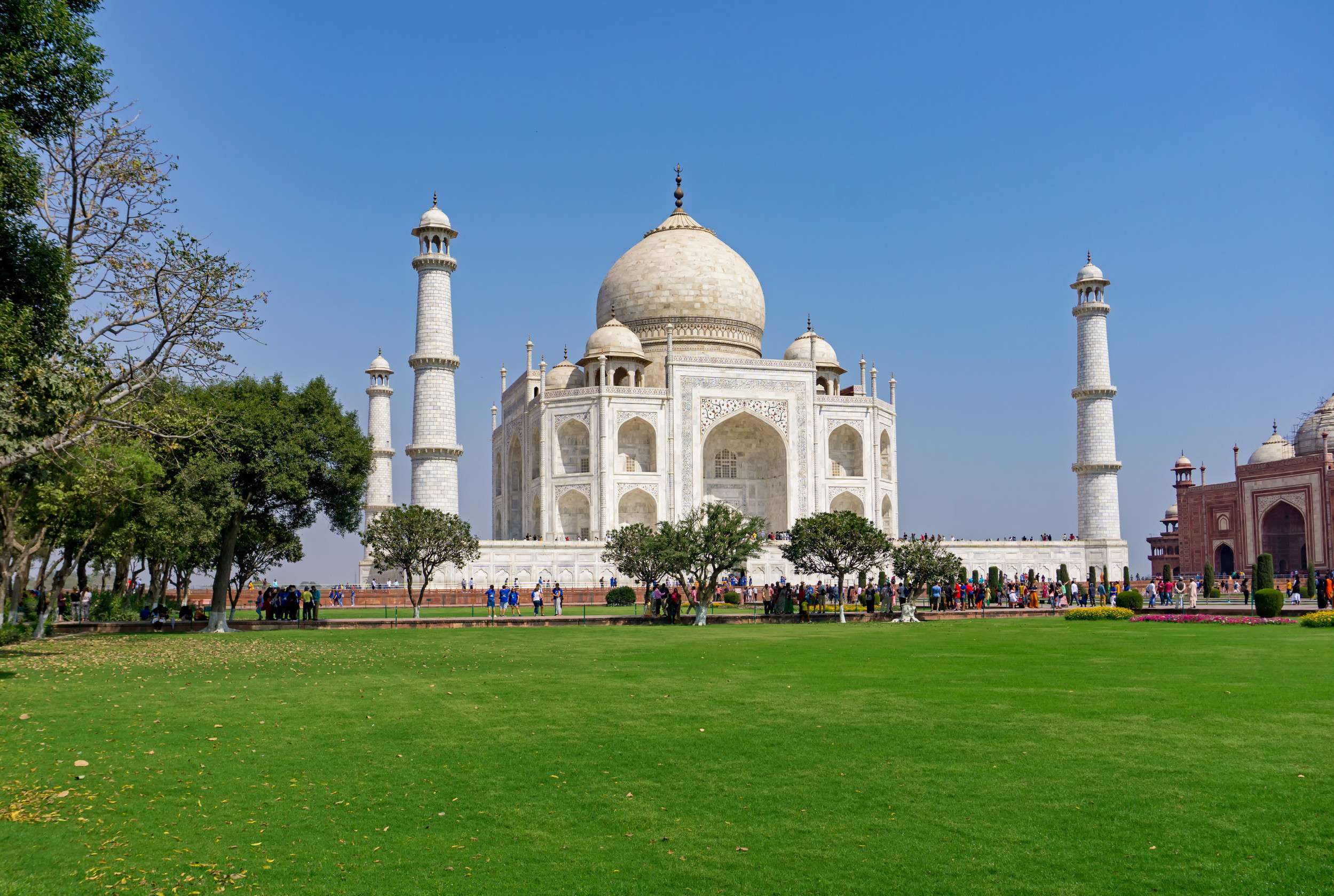 View Of Taj Mahal In Agra Uttar Pradesh India